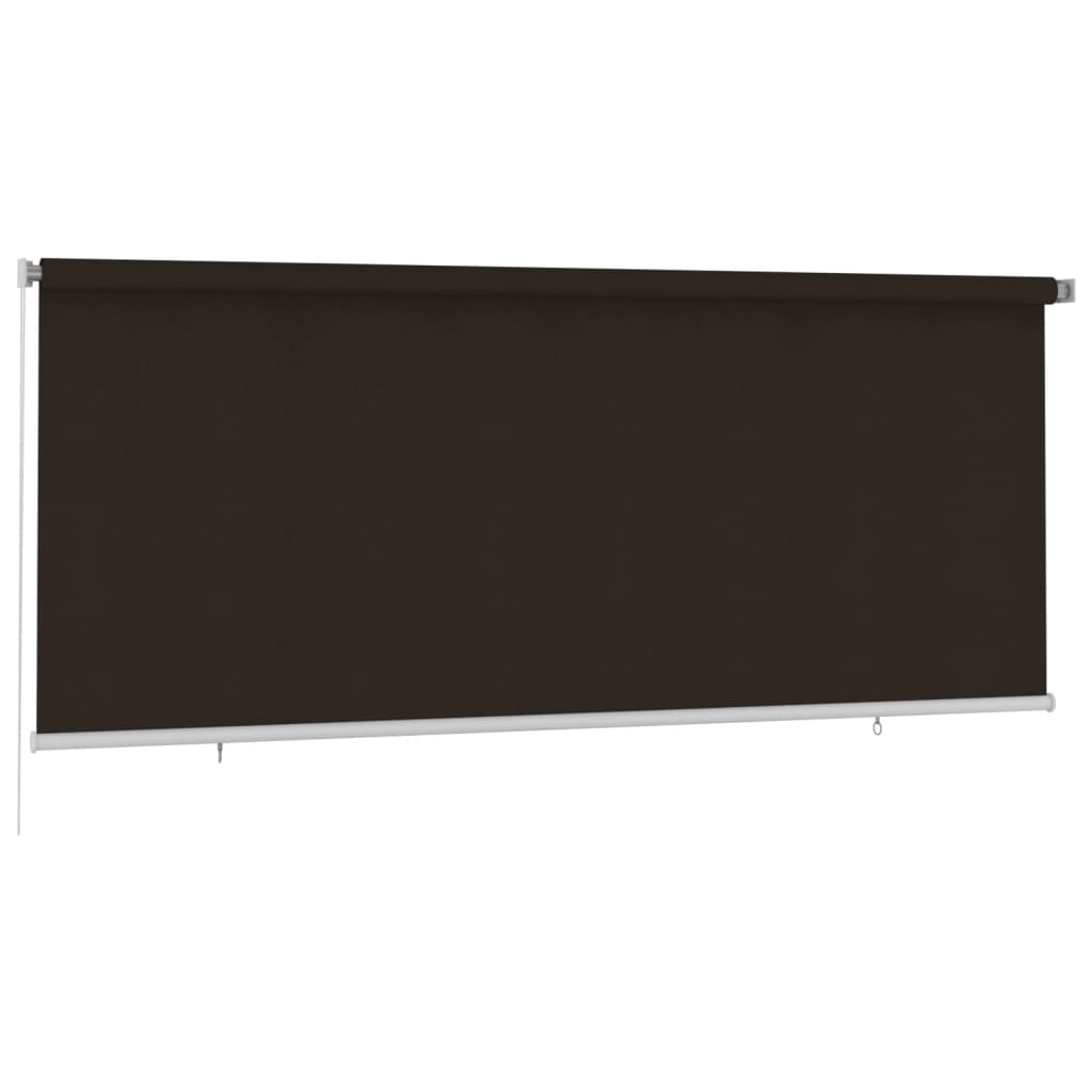 udendørs rullegardin 355 (B) x 140 (H) cm HDPE brun