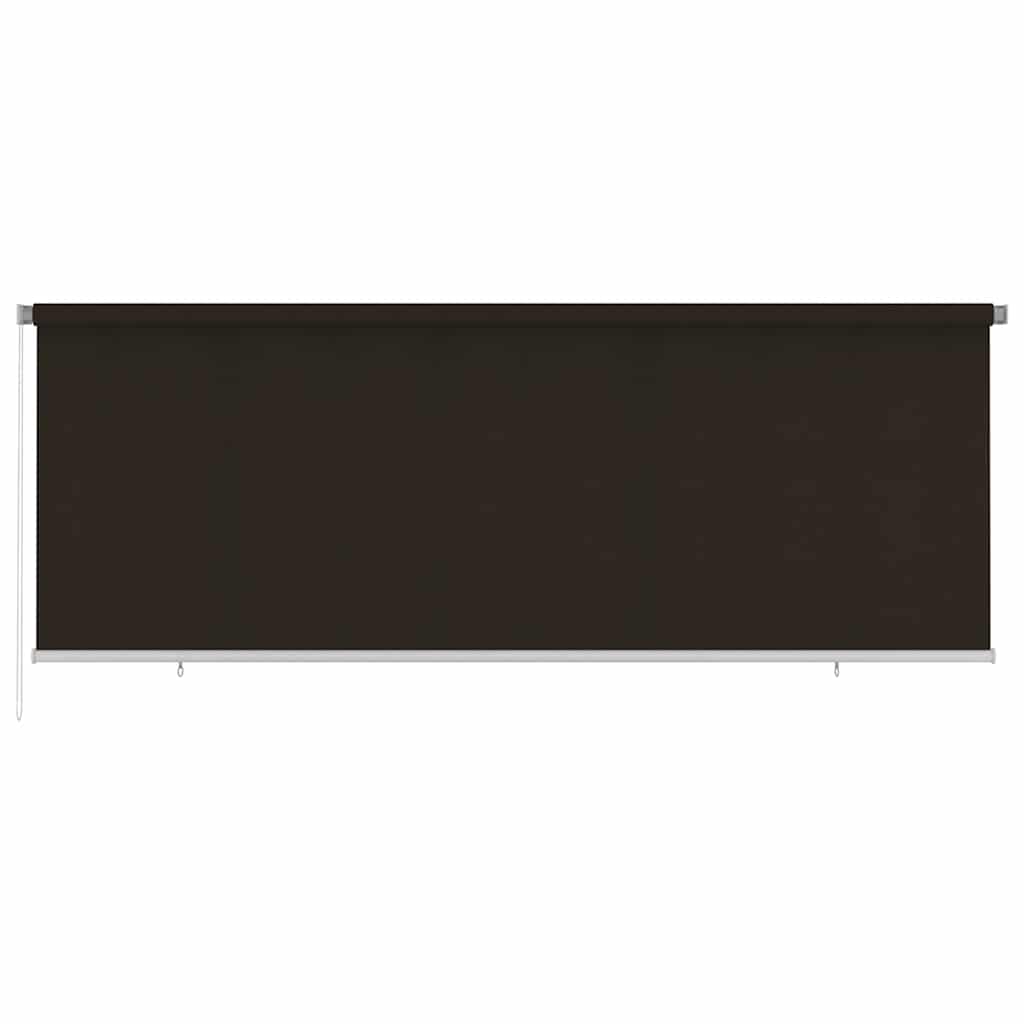 udendørs rullegardin 405 (B) x 140 (H) cm HDPE brun
