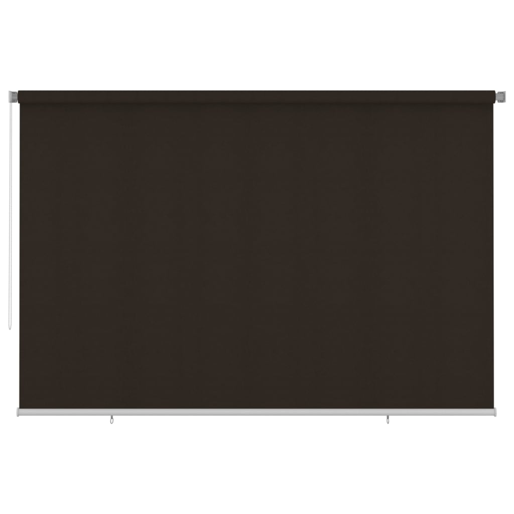 udendørs rullegardin 355 (B) x 230 (H) cm HDPE brun
