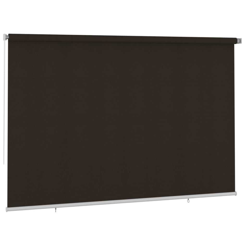 udendørs rullegardin 355 (B) x 230 (H) cm HDPE brun