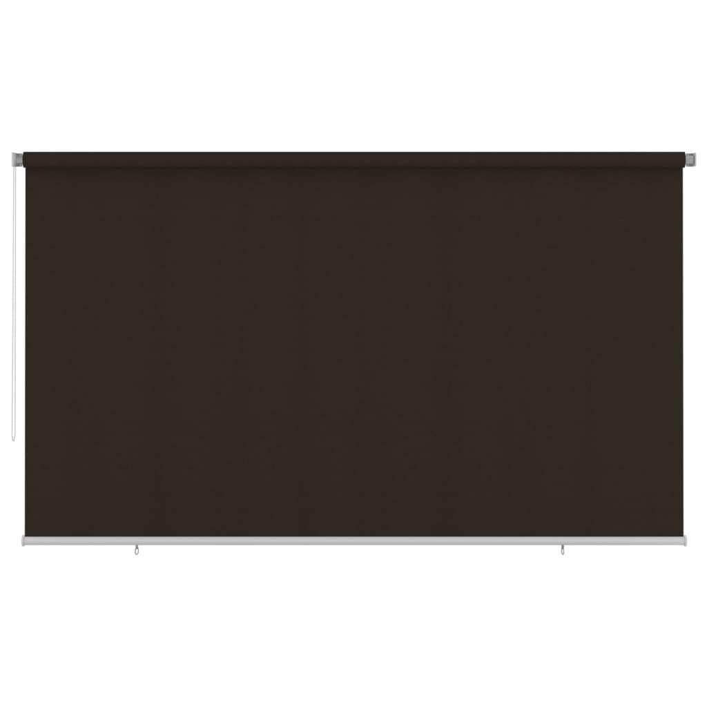 udendørs rullegardin 405 (B) x 230 (H) cm HDPE brun