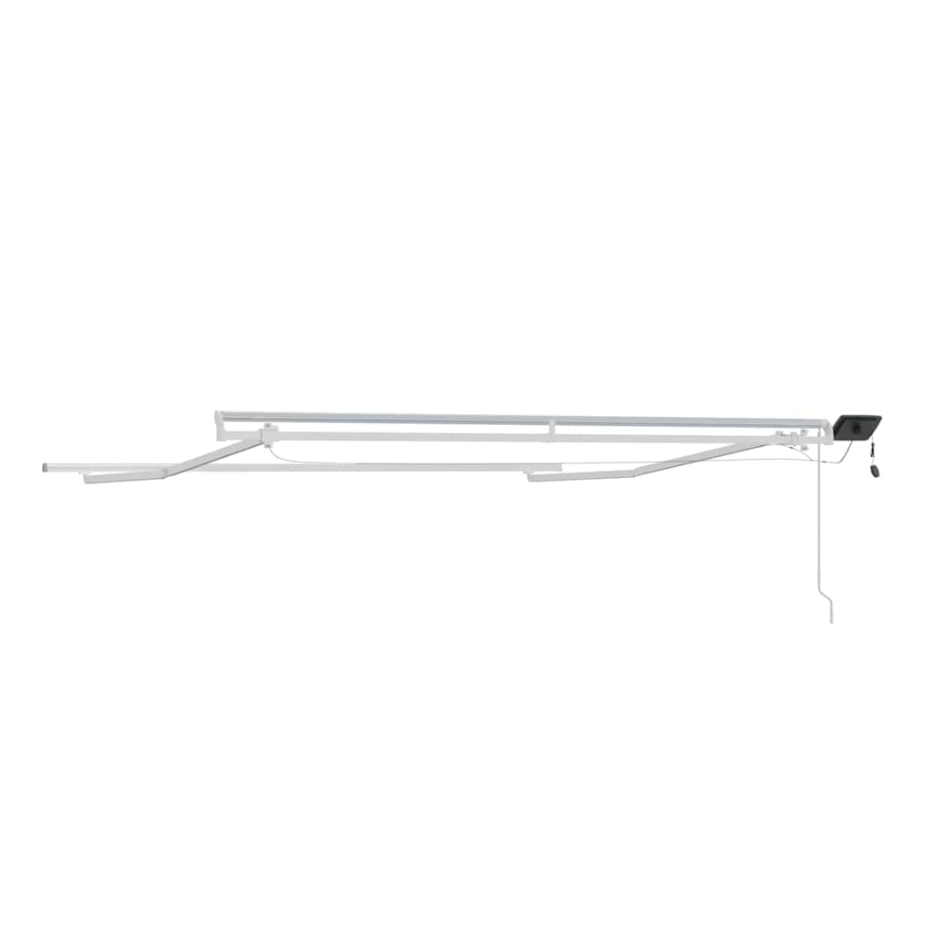 Markiseramme med LED -strimmellys Hvid 300 x 250 cm Aluminium