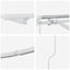 Markiseramme med LED -strimmellys Hvid 600 × 300 cm Aluminium