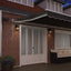 Markiseramme med LED -strimmellys Hvid 600 × 300 cm Aluminium