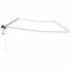 Markiseramme med LED -strimmellys Hvid 600 × 350 cm Aluminium