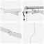 Markiseramme Hvid 600 × 300 cm Aluminium