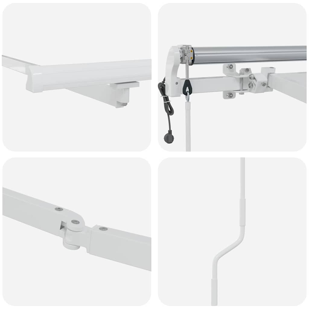 Markiseramme Hvid 500 × 350 cm Aluminium