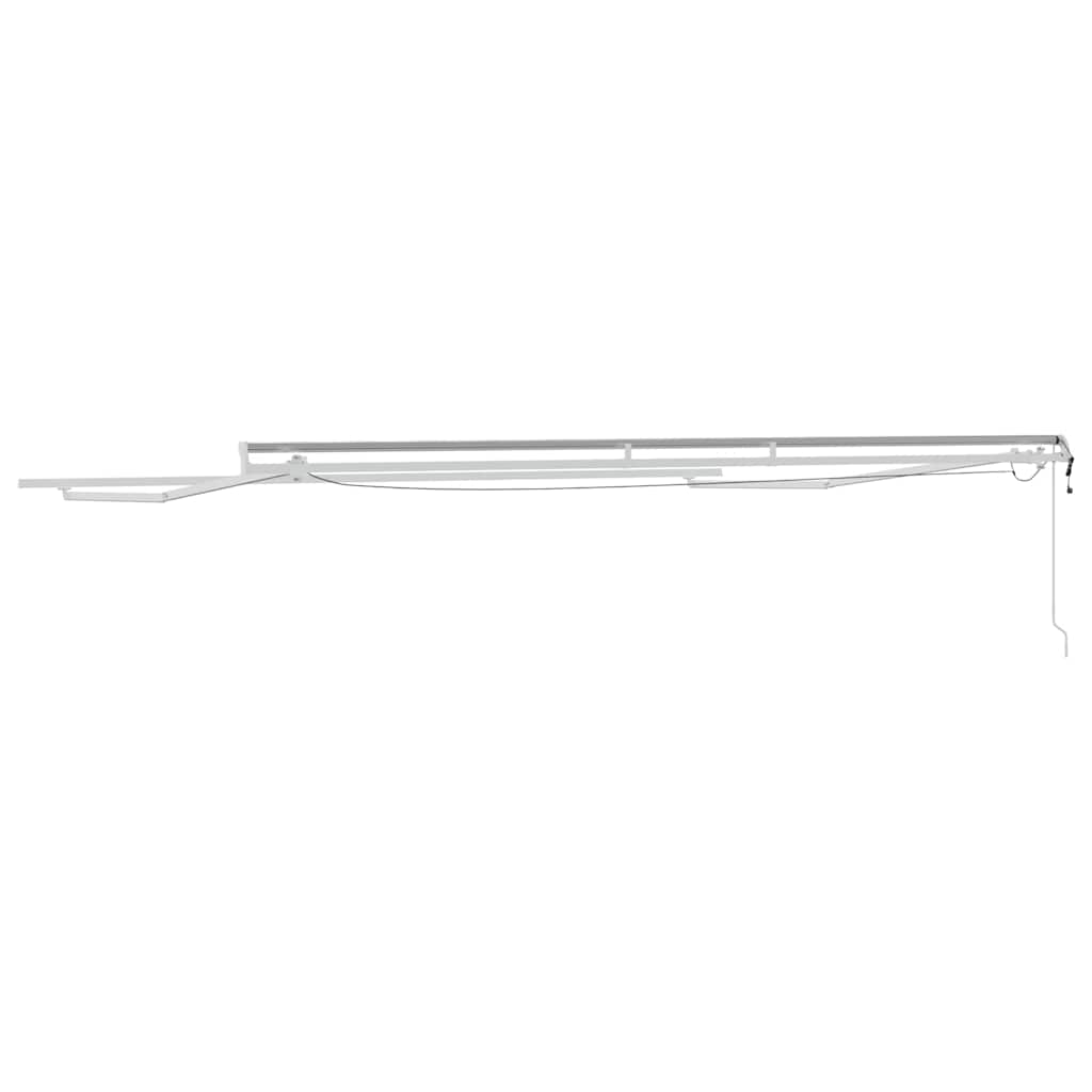 Markiseramme med LED -strimmellys Hvid 450 × 300 cm Aluminium