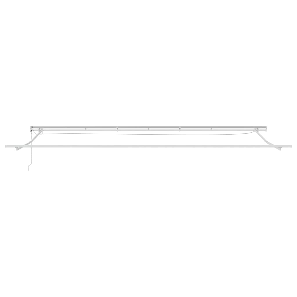 Markiseramme med LED -strimmellys Hvid 600 × 300 cm Aluminium