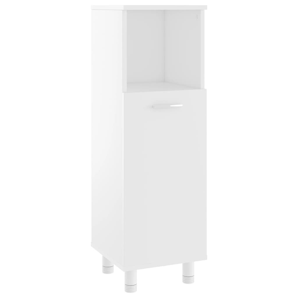 badeværelsesskab 30x30x95 cm konstrueret træ hvid