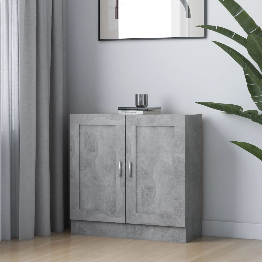 vidaXL bogskab 82,5x30,5x80 cm konstrueret træ betongrå