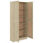 bogskab 82,5x30,5x185,5 cm konstrueret træ sonoma-eg