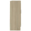 vitrineskab 82,5x30,5x80 cm konstrueret træ sonoma-eg