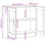 vitrineskab 82,5x30,5x80 cm konstrueret træ sonoma-eg