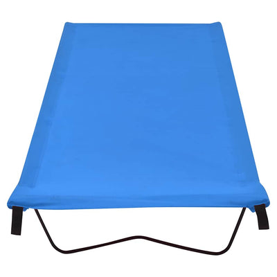 campingseng 180x60x19 cm oxfordstof og stål blå
