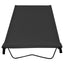 campingseng 180x60x19 cm oxfordstof og stål sort