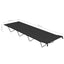 campingseng 180x60x19 cm oxfordstof og stål sort