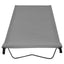 campingseng 180x60x19 cm oxfordstof og stål grå