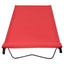 campingsenge 2 stk. 180x60x19 cm oxfordstof og stål rød