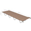 campingsenge 2 stk. 180x60x19 cm oxfordstof og stål gråbrun