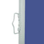 sidemarkise til terrassen 140x600 cm sammenrullelig blå