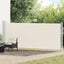 sammenrullelig sidemarkise til terrassen 600x160 cm cremefarvet