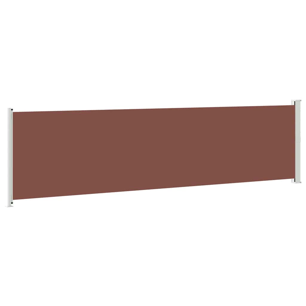 sammenrullelig sidemarkise til terrassen 600x160 cm brun