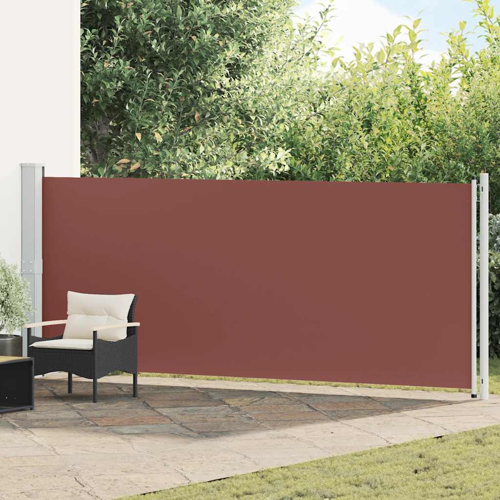 sammenrullelig sidemarkise til terrassen 600x160 cm brun
