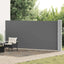 sammenrullelig sidemarkise til terrassen 170x1200 cm antracit