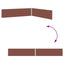 sammenrullelig sidemarkise til terrassen 170x1200 cm brun