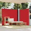 sammenrullelig sidemarkise til terrassen 170x1200 cm rød