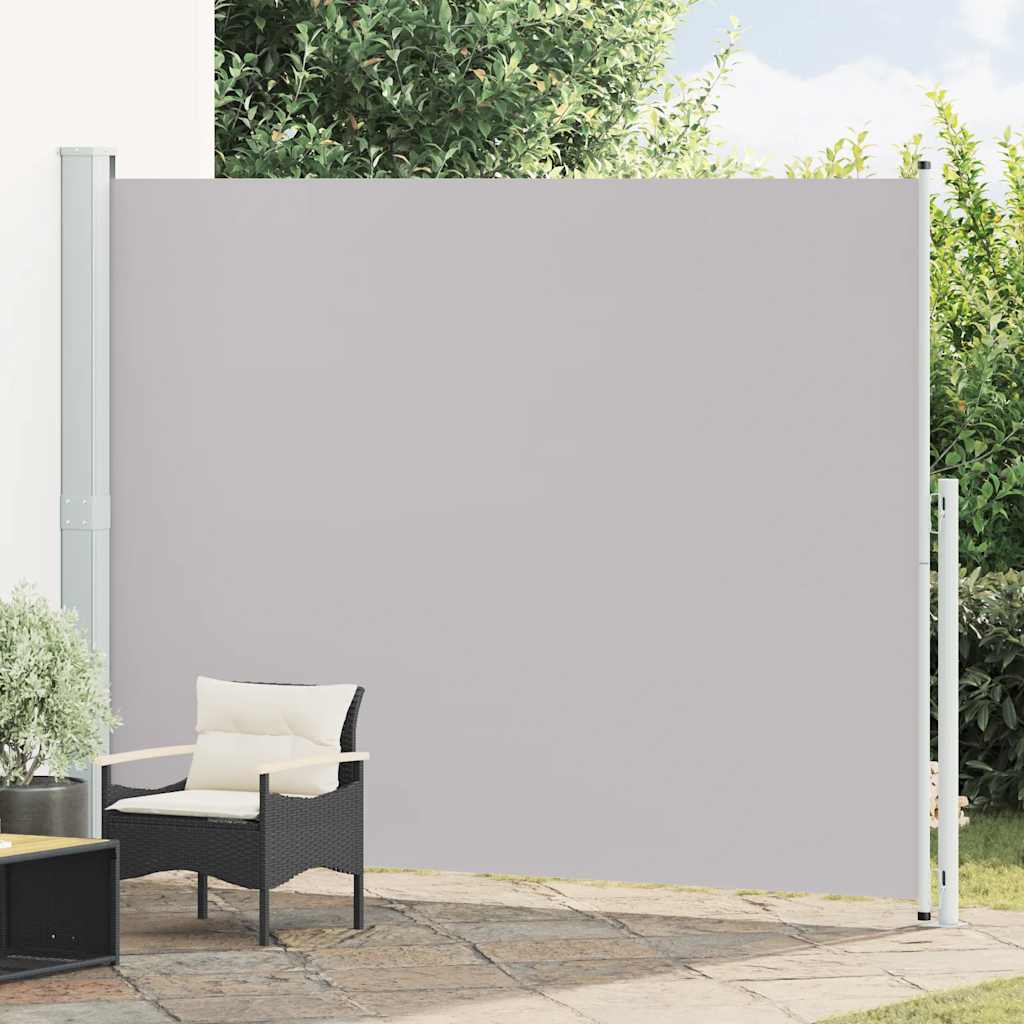 sammenrullelig sidemarkise til terrassen 220x300 cm grå