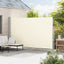 sammenrullelig sidemarkise til terrassen 220x500 cm cremefarvet
