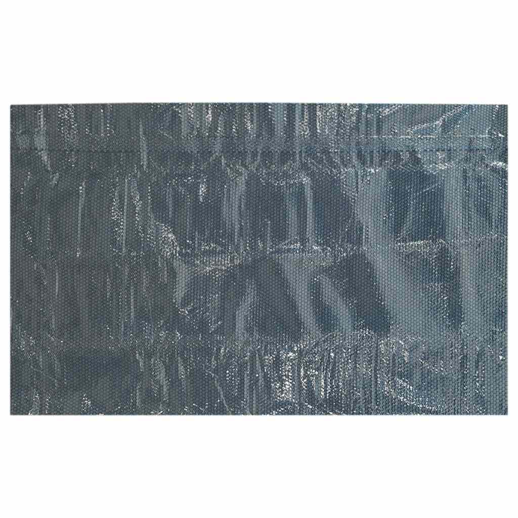 flydende solopvarmet poolovertræk 975x488 cm PE sort og blå