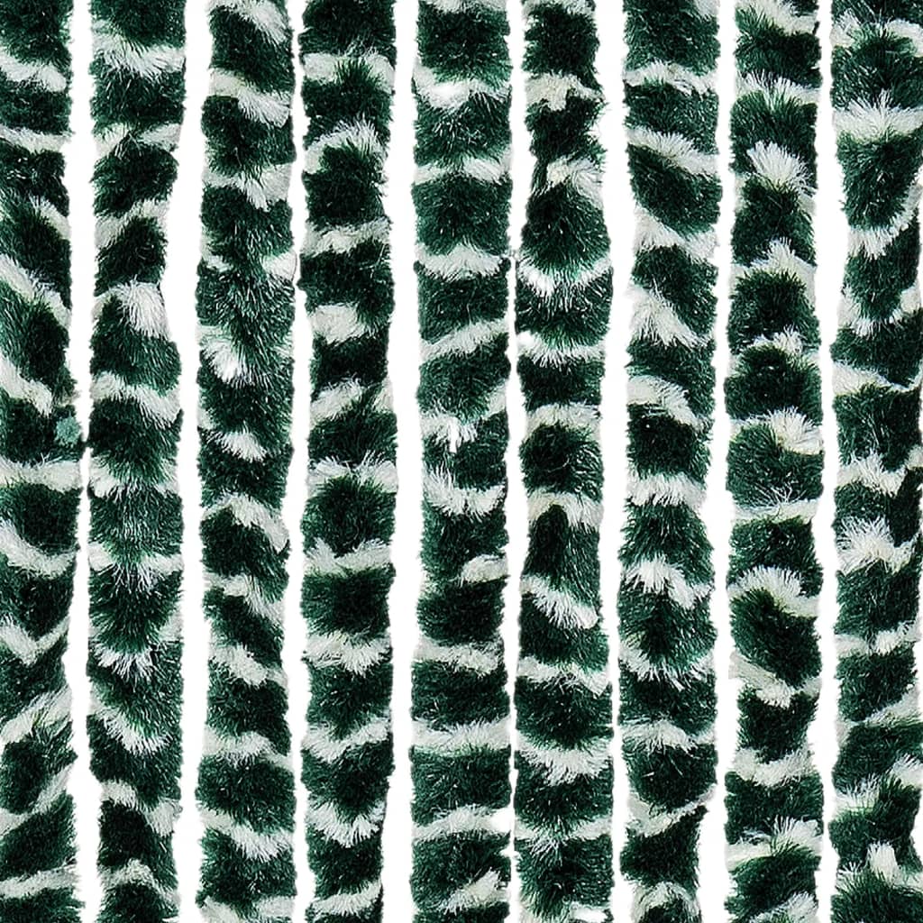 insektgardin 90x220 cm chenille grøn og hvid