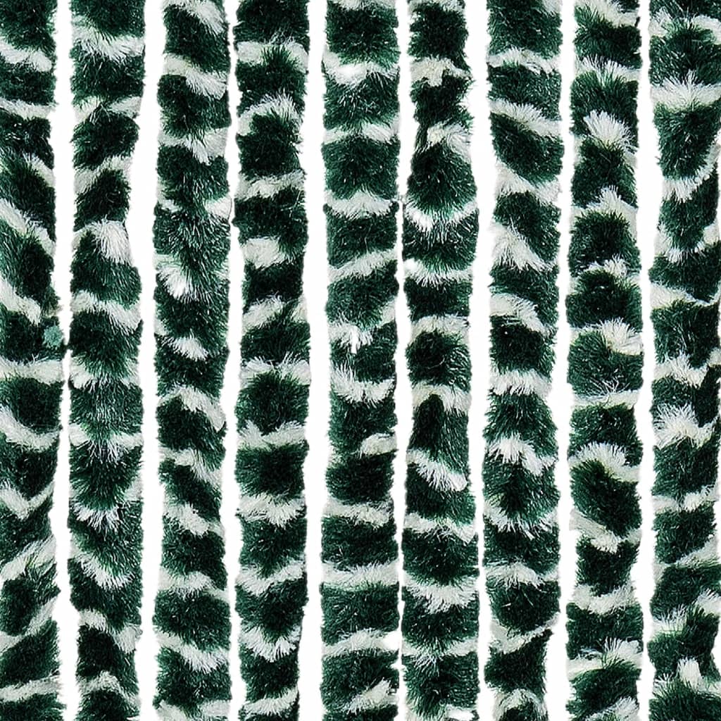 insektgardin 100x220 cm chenille grøn og hvid