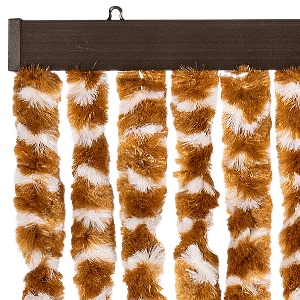 insektgardin 100x220 cm chenille okker og hvid