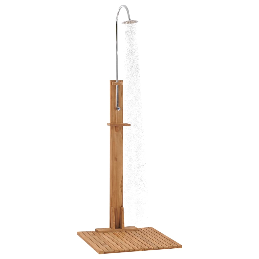 havebruser 75x75x210 cm massivt teaktræ