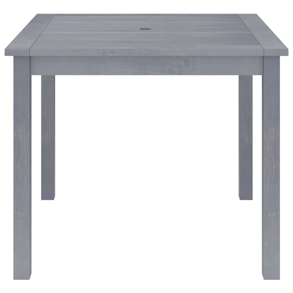 havebord 88x88x74 cm massivt akacietræ grå