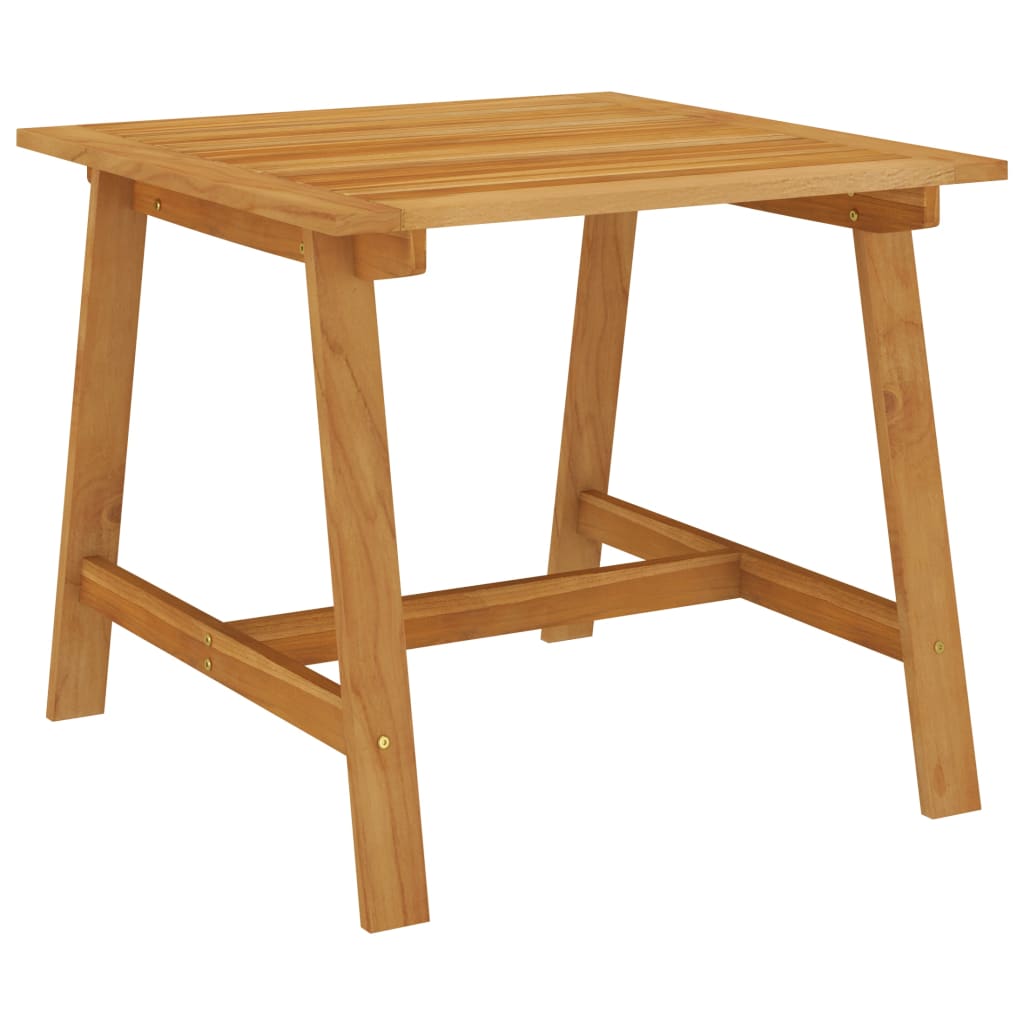 havebord 88x88x74 cm massivt akacietræ grå billede