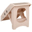 foldbar hundetrappe 62x40x49,5 cm cremefarvet