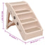 foldbar hundetrappe 62x40x49,5 cm cremefarvet