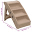 foldbar hundetrappe 62x40x49,5 cm brun