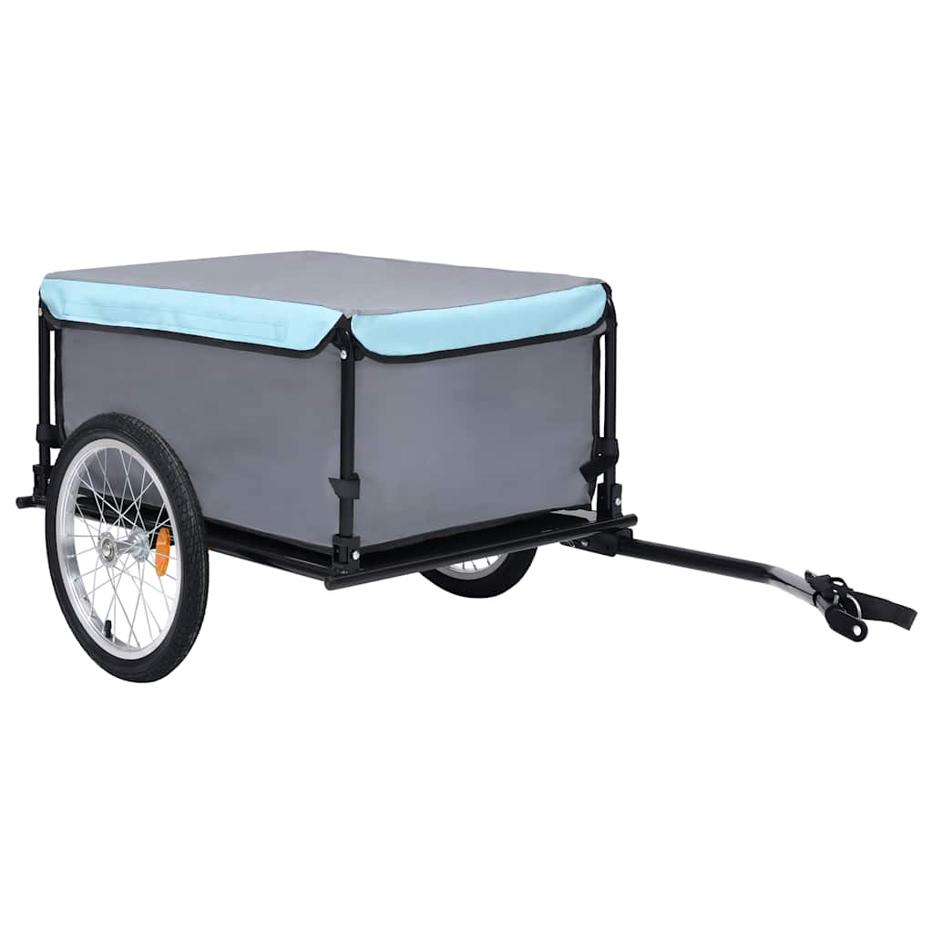 cykelvogn 65 kg grå og blå billede