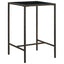 barbord til haven 70x70x110 cm polyrattan og glas brun