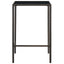 barbord til haven 70x70x110 cm polyrattan og glas brun
