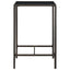 barbord til haven 70x70x110 cm polyrattan og glas brun