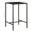barbord til haven 70x70x110 cm polyrattan og glas brun