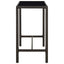 barbord til haven 130x60x110 cm polyrattan og glas brun