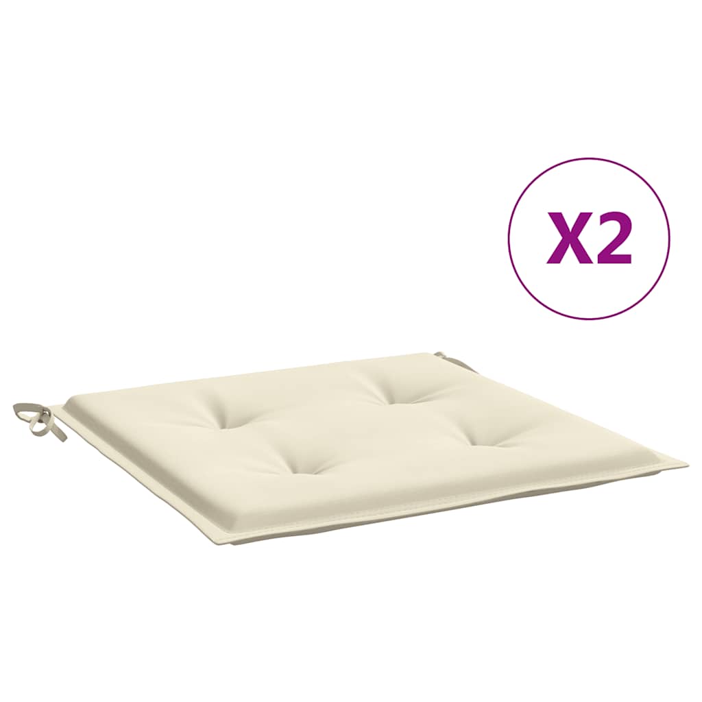 hynder til havestol 2 stk. 40x40x4 cm oxfordstof cremefarvet
